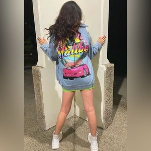 Womens Barbie Denim Jacket, size L, worn once SUPER RARE HTF Sold Out